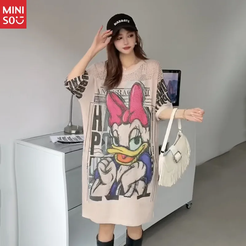 فستان ديزني مقاس كبير 2025، فستان متوسط الطول مصمم للصيف