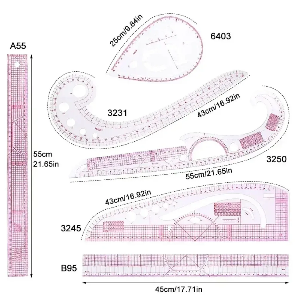 Plate Printing Putting Yardstick Sub-garment Scale Plate Making Curve Cutting Sewing Tool Multi-function Plate Ruler Making Suit