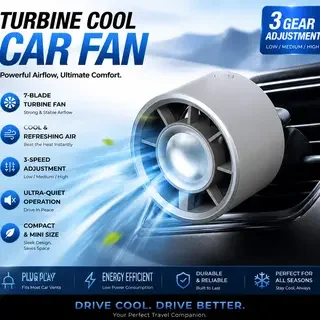 2026 New Upgrade Car Air Conditioner Air Outlet Fan Gradient Colorful Ambient Light Type-C Port Is Suitable For 99% Of Car Air