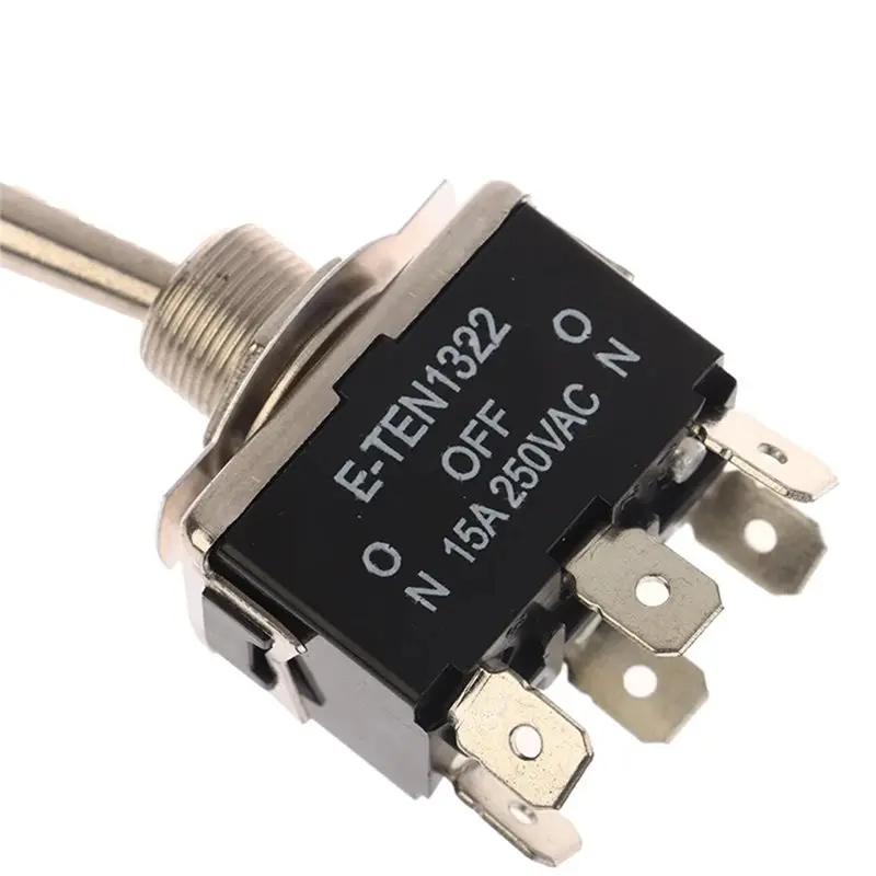 B27B Car Boat Rocker Toggle Switch 5Pcs Heavy Duty 15A 250V 6 Pin 3 Position SPST On/OFF Rocker Switches