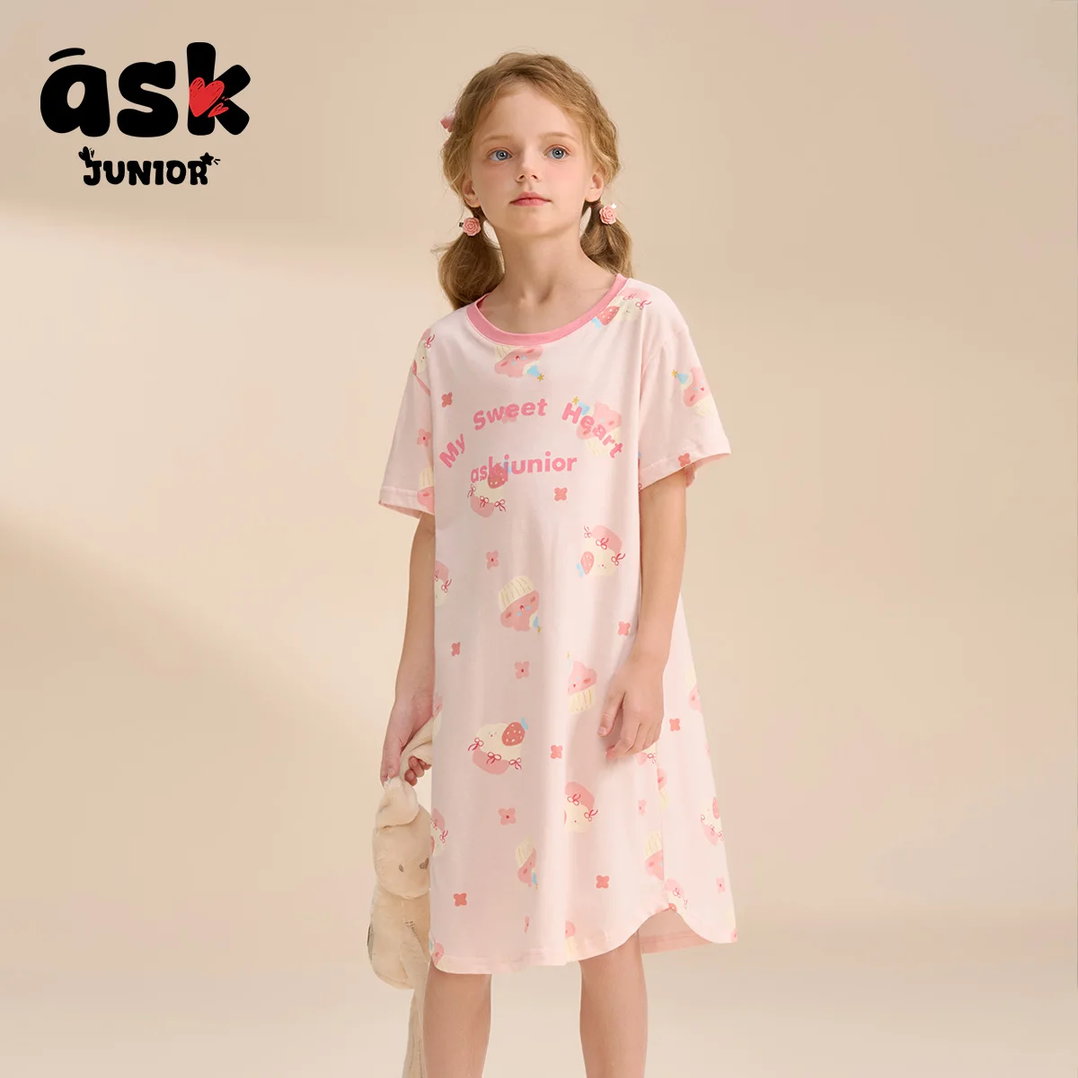 7A ملابس نوم مضادة للبكتيريا للأطفال والفتيات ملابس مكيفة صيفية رقيقة قابلة للتنفس #2