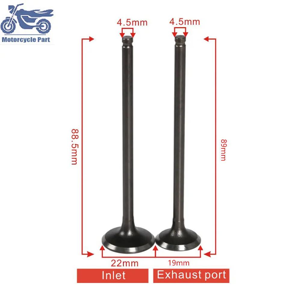 Inlet Outlet Valve 400CC Motor Bike Intake Valve and Exhaust Valve Stem Set For Yamaha FZ400 FZ 400 97 FZR400 FZR 400 1WG 86-87