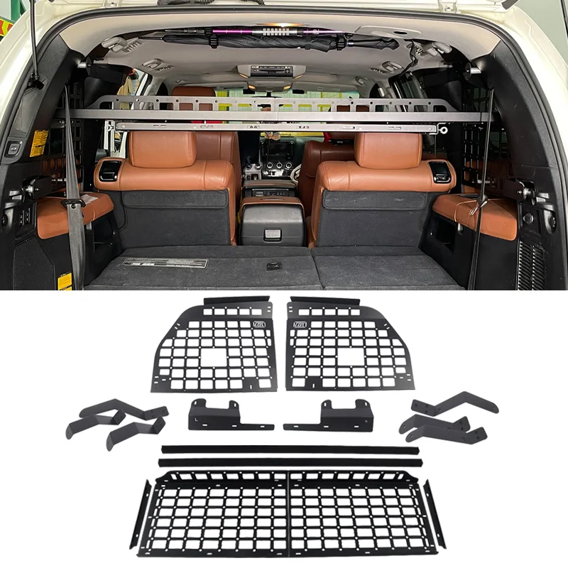 

CGZ For Toyota Sequoia 2008-2022 Molle Panel Modular Storage Panel Shelf Luggage Storage Carrier Rear Cargo Rack Trunk Organizer