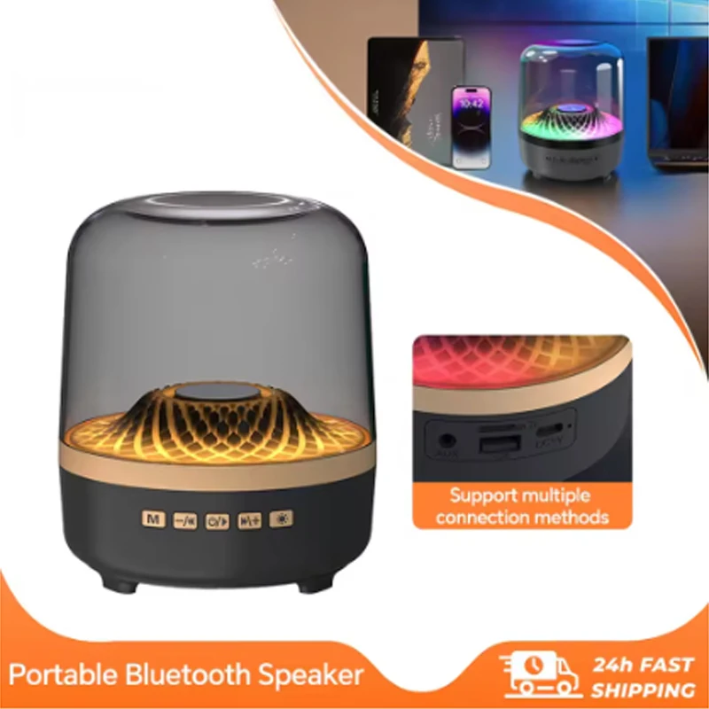 Emeka New Harman Kardon 4th Generation Same Model سمّاعات بلوتوث، مضخم صوت RGB لسطح المكتب، مكبر صوت لاسلكي بإضاءة أجواء #1