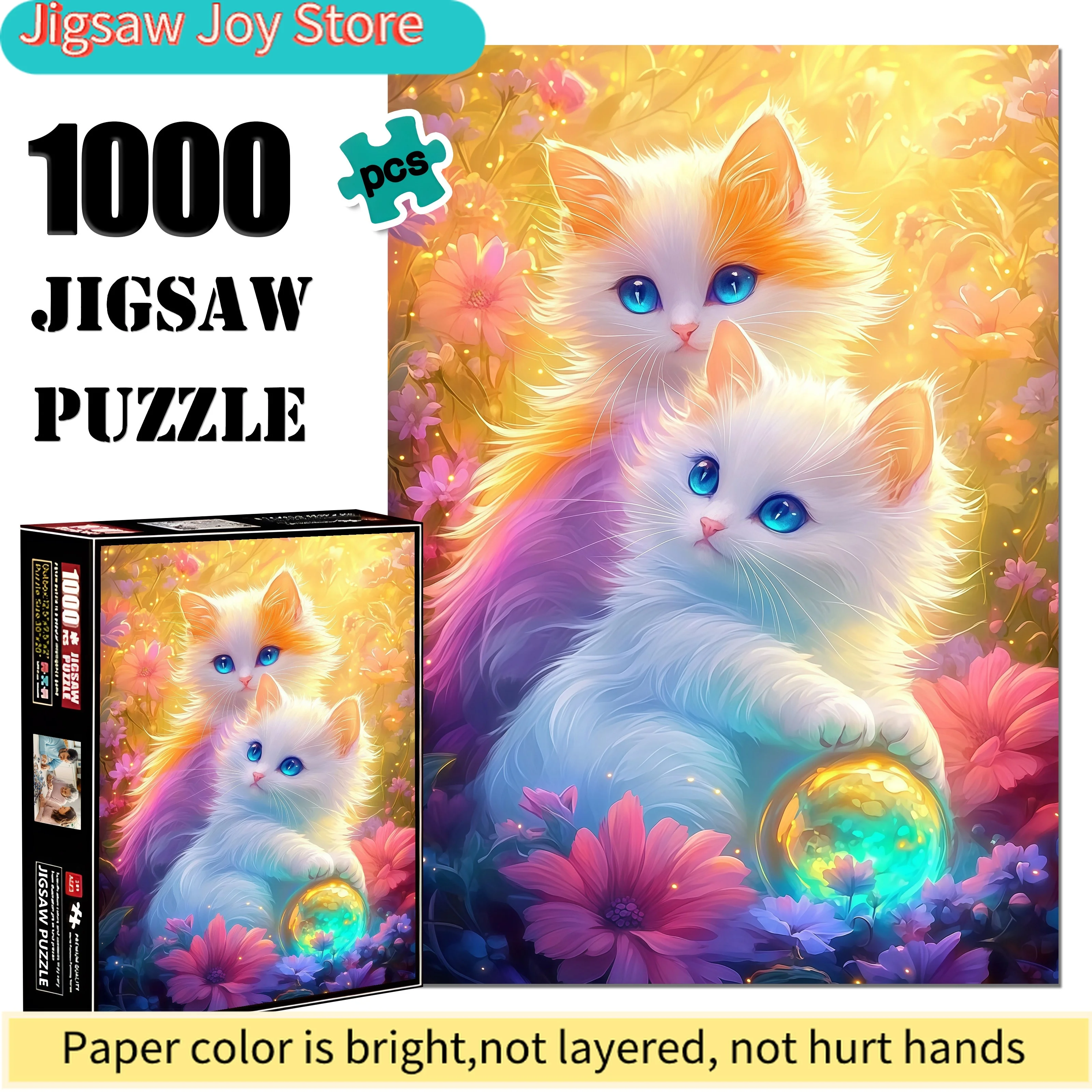 

Пазл-головоломка «Два котёнка, обнимающиеся друг за друга» из утолщенной бумаги, игрушка-головоломка, подарок, семейная интерактивная игра, DIY, декор для дома