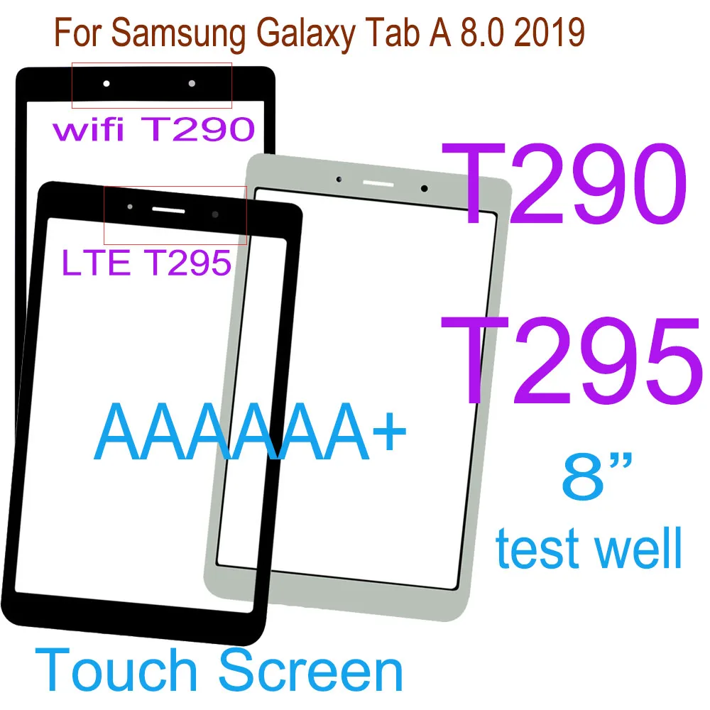 

8-дюймовое стекло для Samsung Galaxy Tab A 8.0 2019 T290 T295 Передняя стеклянная панель сенсорного экрана SM-T290 SM-T295 Замена сенсорного стекла
