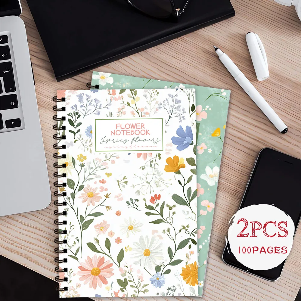 Notizbuch mit Frühlingsblumen-Motiv, Tagebuch, blanko linierte Seiten, ideales Geschenk zum Notieren, inspirierend für Männer und Frauen, perfekt für Studenten