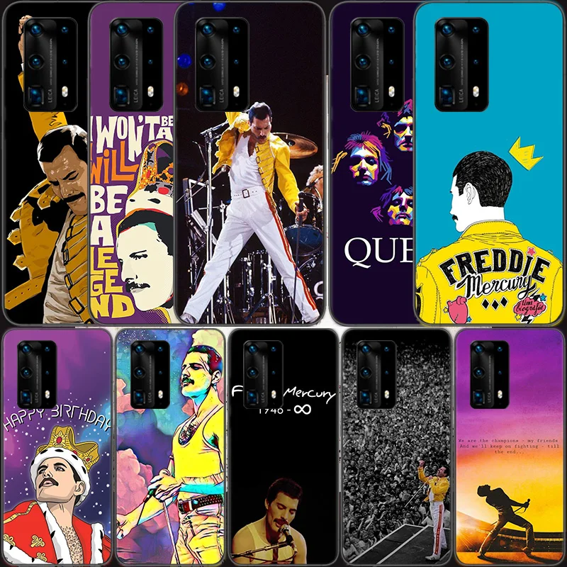 Rock Funky Freddie Mercury Queen Phone Case For Huawei Mate 30 Lite 20 10 40 Pro P50 Pro P40 P30 Lite P20 P10 Coque Cover Capa S