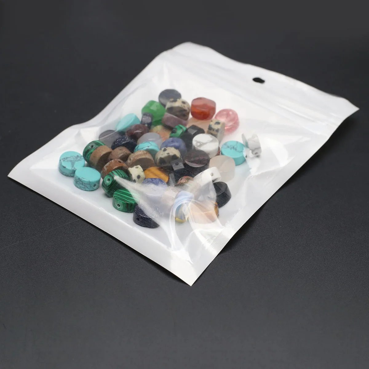 100PCS Wholesale Flat Round Loose Spacing Beaded Jewelry Making DIY Necklace Earrings Accessories Gift