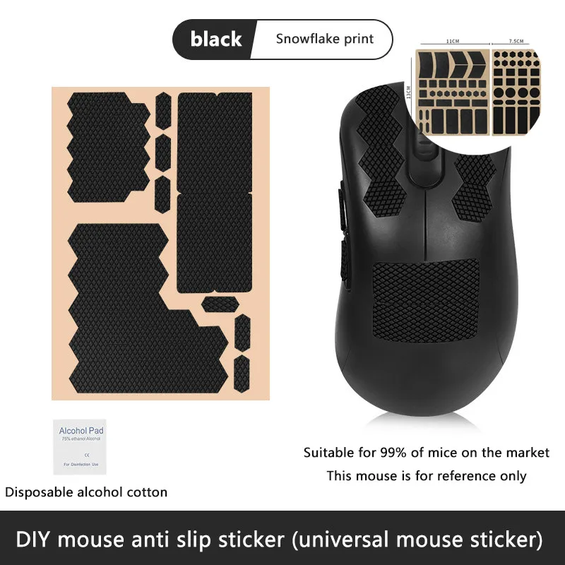 

1Pcs Simple Operation Suck Sweat Mouse Grip Tape Skate Sticker Mice Anti-Slip Sticker For Universal Gaming Wireless Mouse