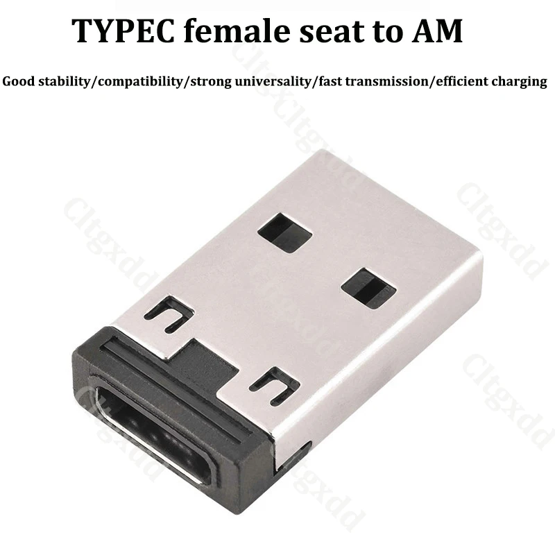 Cltgxdd USB-A-auf-Typ-C3.1-Buchsenadapter, integrierte PCB-Formgebung, Mini-Konverter, schnelles Laden, Datensynchronisierung für Handys, Laptops und PCs – Detail 4