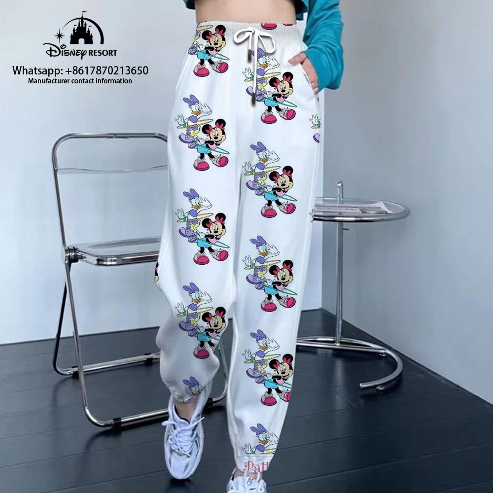 2024 Mickey Minnie Fall Hot Sale Kawaii Women\'s Fashion Casual Jogging Sweatpants Street Style Drawstring Pants y2k