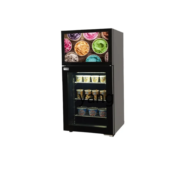 XC Small Business Vertical Direct Cooling Freezer Ice Cream Display Fresh-Keeping Freezer