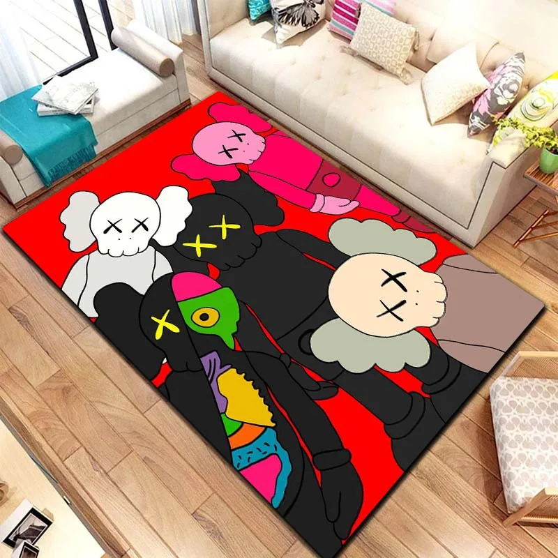 High-definition Printed Cartoon Graffiti Carpet,Decorate Living room, Bedroom, Sofa, Balcony Non slip Carpet Birthday Gift