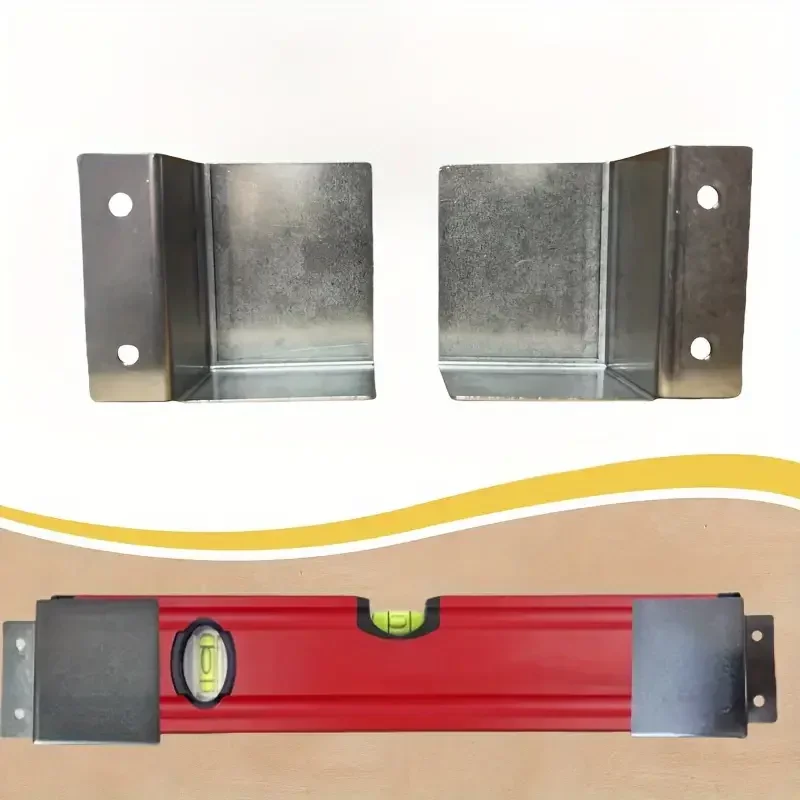 2Pcs Universal Stainless Steel Level Holder Set Locking Mount For Workshop Organizer Hook Storage Secure Garage Tool Bracket