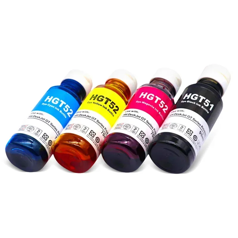 Dye Ink Kit compatible for hp GT51 GT52 GT 51 52 for GT5810 GT5820 5810 5820 Deskjet Printer Ink 90ml Black and 70ml color