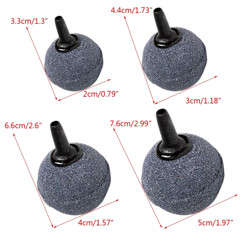 Air Stone Bubble Diffuser Ball Shape Stones Aerator Air Pump Accessories for Aquarium Ponds Fish Tank Hydroponics