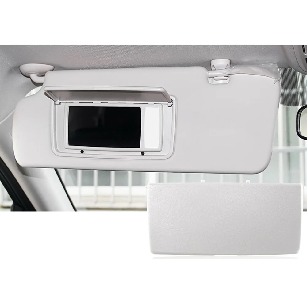 Car Interior Decoration Meters White Makeup Mirror Cover Makeup Mirror Flip Cover Car Sun Shield Stylish Design