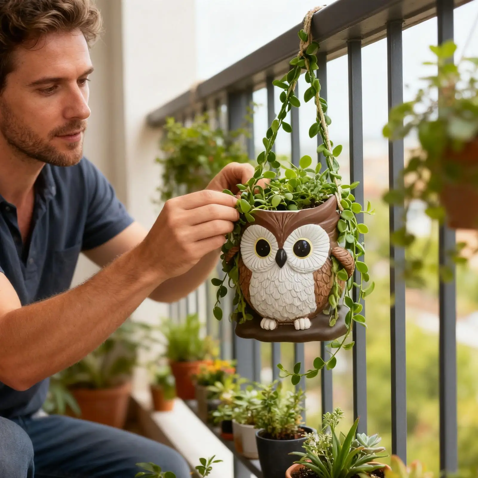 Funny Plant Pots Resin With Drainage Hole Cute Animal Flower Planter Pot For Indoor Outdoor Garden Patio Porch Bedroom Living
