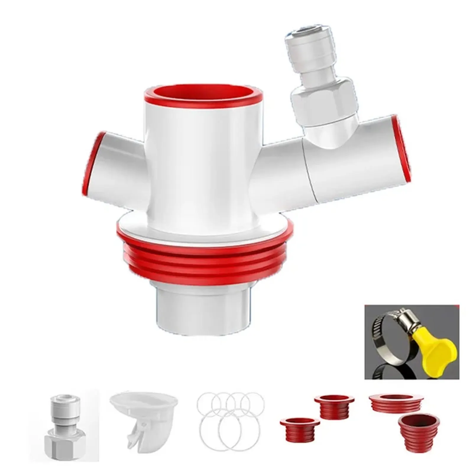 Kitchen Drain Pipe 50/75Tube Sink Dishwasher Multifunction Joint Water Purifier Dishwasher Filter Drain Pipe Universal Deodorant