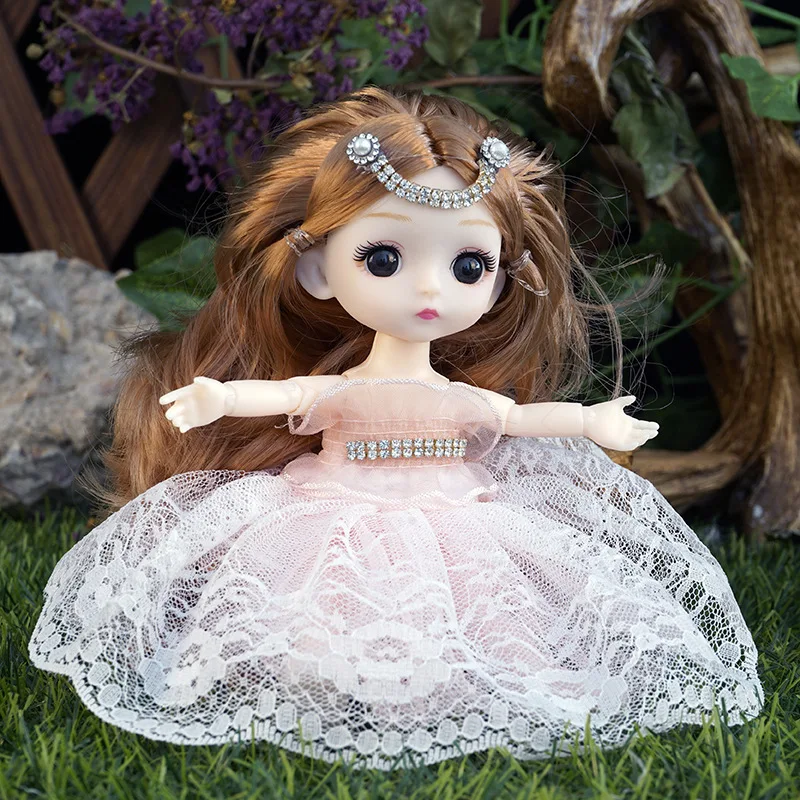 Caliente 18CM creativo lindo boda princesa articulado muñecas móviles niñas jugar a las casitas Bjd muñeca juguetes niños vacaciones regalo de cumpleaños