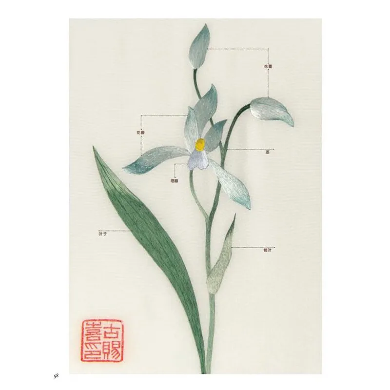 Die Kunst des chinesischen Stickbuchs Suzhou Stickfähigkeiten Basic Tutorial