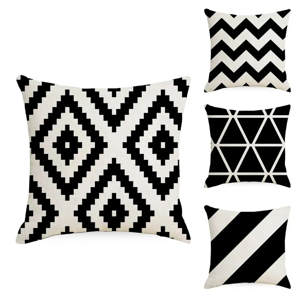 

Pillow Cover Geometric Pattern Throw Pillowcase Set Soft Durable Decorative Cushion Covers Stylish Home Decor for Room