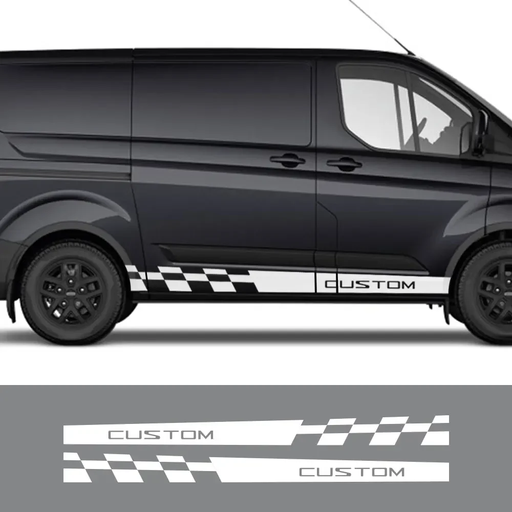 Car Door Side Sticker For Ford Transit Tourneo Custom Sport MK7 MK8 MK9 Racing Sport Styling Vinyl Decal Auto Tuning Accessories