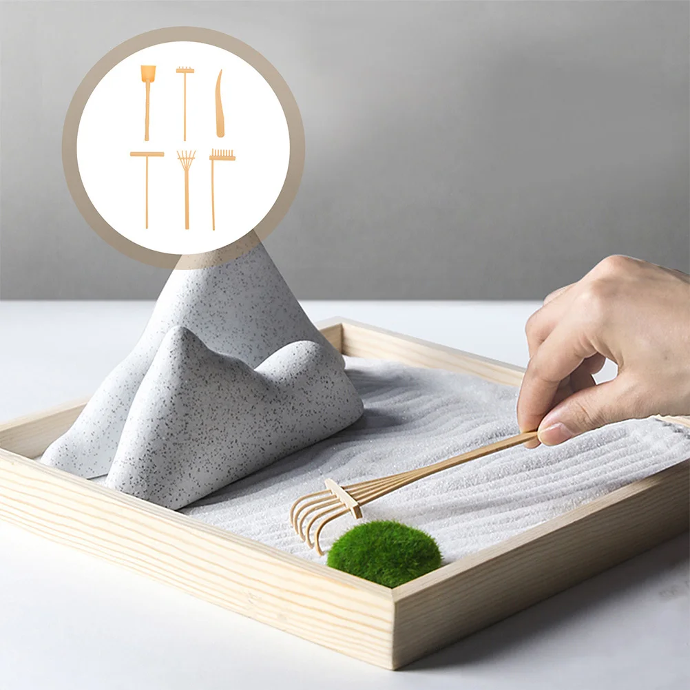 1 Set Rake Kit Small Zen Tools For Sand Table Decoration Fine Polishing No Burr Relaxation Art Craft Sand Garden Rake Set Zen