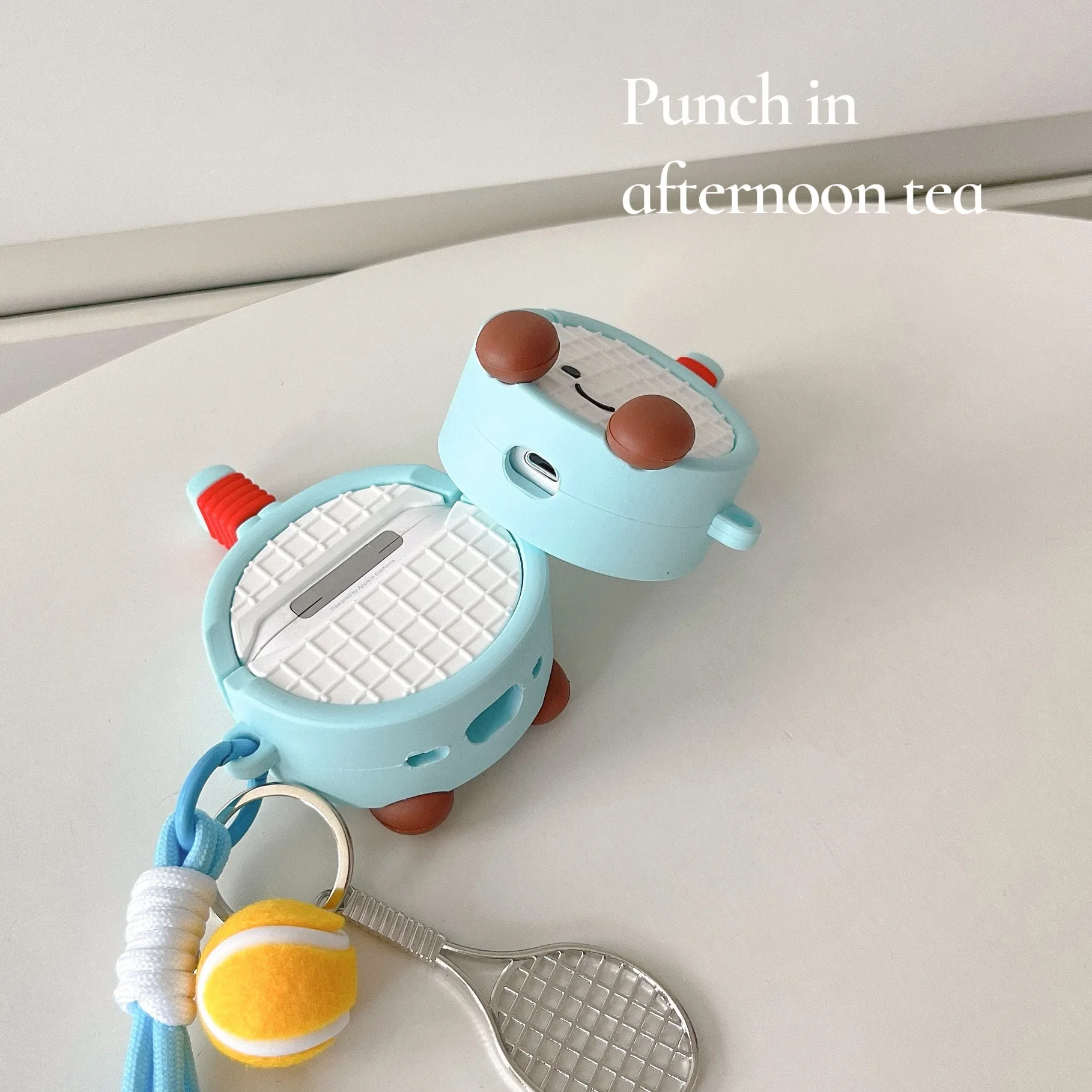 Cartoon Racket Case for AirPods 4 Airpod 1 2 3 Pro Pro2 Bluetooth Earbuds Charging Box Protective Earphone Case Cover