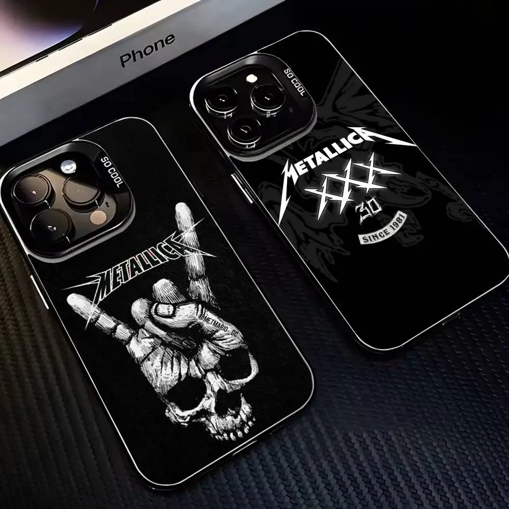 

Metallica Wallpaper Phone Case For iPhone17,16,15,14,13,12,11 Plus,Pro Max Black Matte Shockproof Cover