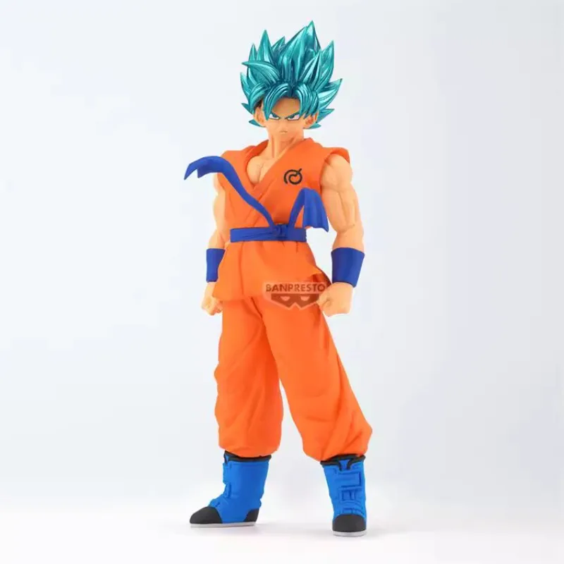 Bandai Original BANPRESTO Anime Dragon Ball Super Saiyan Blue Character Son Goku PVC Action Figure Collectible Model Toy Gifts