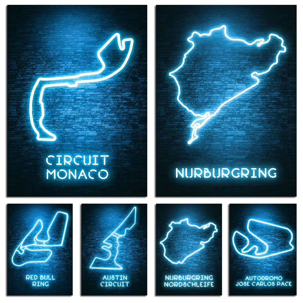 neon-f1-monaco-circuito-cartaz-formula-1-pista-de-corrida-pintura-impressoes-em-tela-motorsport-imagem-para-meninos-quarto-arte-da-parede-decoracao