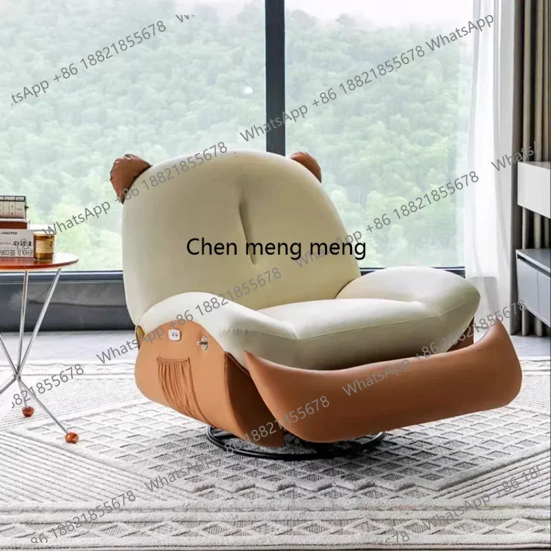 

Living Room Intelligent Leisure Lazy Sofa Can Sleep Chaise Lounge Sofa Electric Single Sofa Massage Rocking Chair Cream Wind