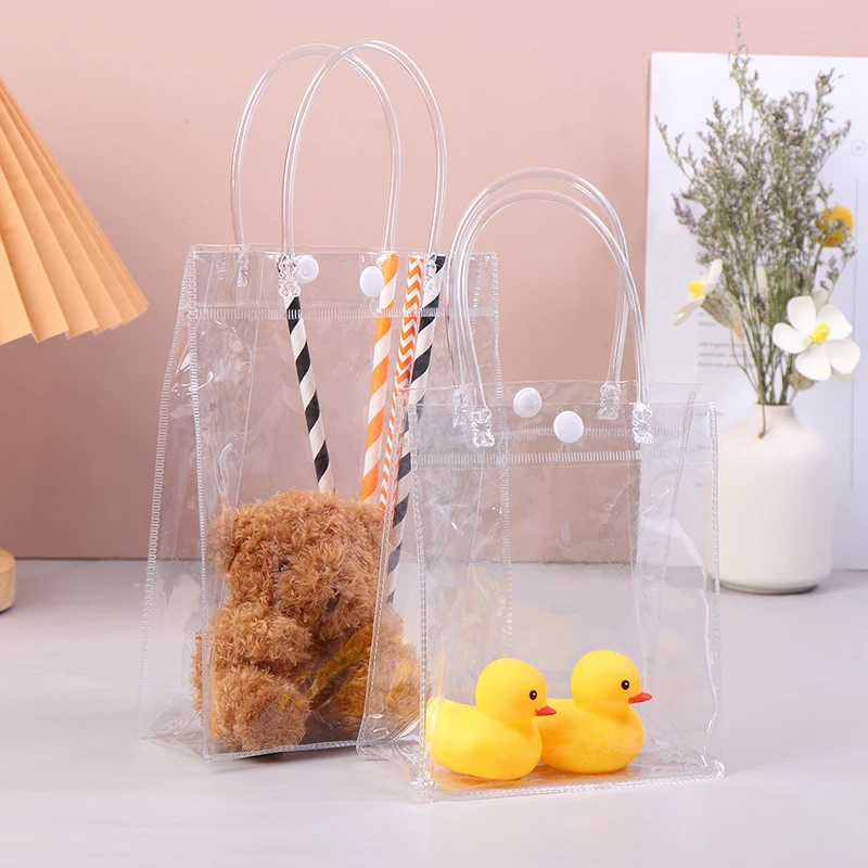 10Pcs Transparent Gift Bags Holiday Gifts Birthday Gift Wrappers Parties Anniversaries Easter Valentine's Weddings Party Gifts