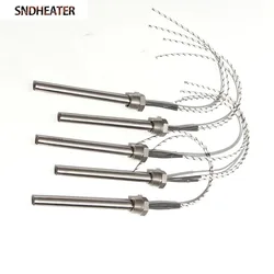 SNDHEATER 12V/24V/48V Low Pressure DC Heating Rod DN15/21mm Thread Catridge Heater 304SS Tube 16x100/150mm 50W/100W/200W 1pc