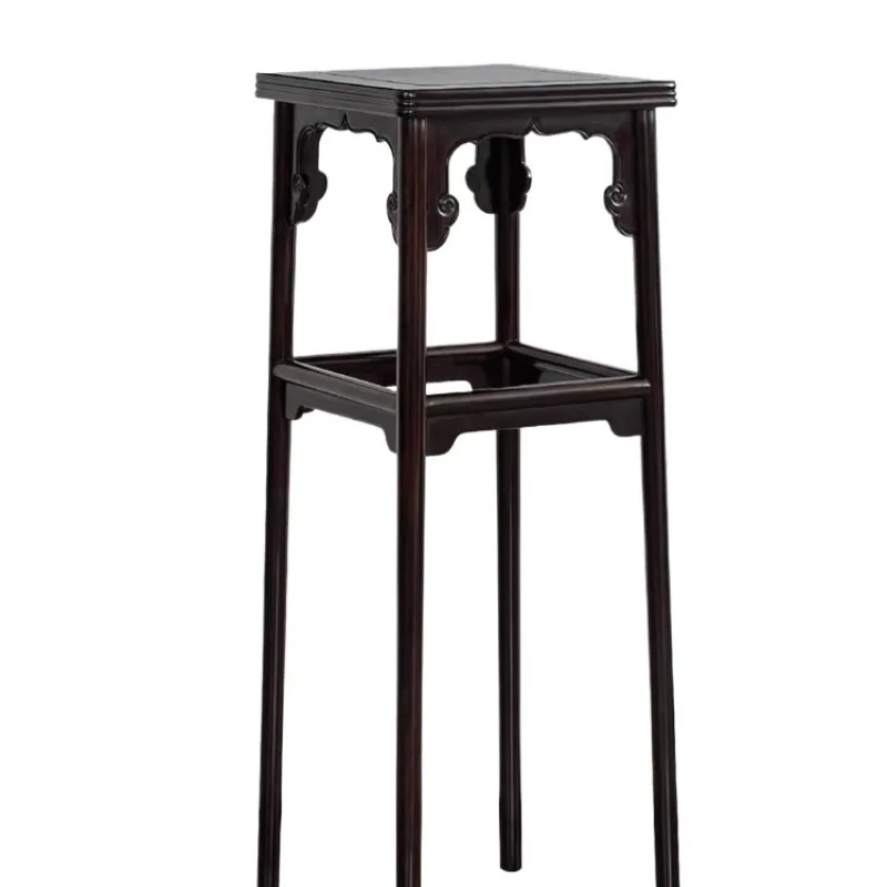 Red sandalwood flower stand mahogany living room shelf Chinese solid wood flower pot stand floor ornament
