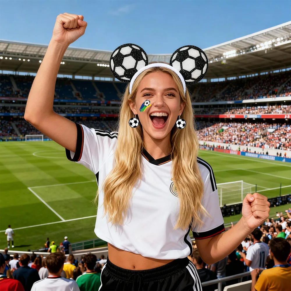 30pcs Wholesale Football Cheerleader Outfit Glasses Tattoos Thread Skirt & Blower Football Match Fan Set Matches Sports Decor 3