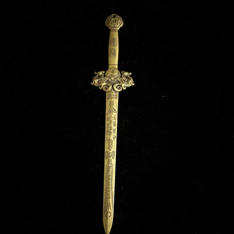 Vintage Pure Copper Pendant Retro Taoist New Style Seven Stars of the North Sword Decorative Ornament
