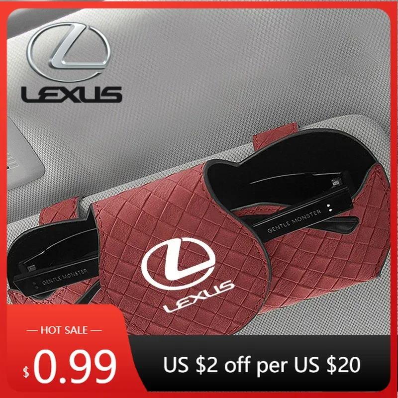 

Наклейки для интерьера автомобиля, зажим для очков на солнцезащитный козырек, многофункциональный чехол-держатель для очков для Lexus RX330 IS250 Ct200h ES300h RX350 IS300