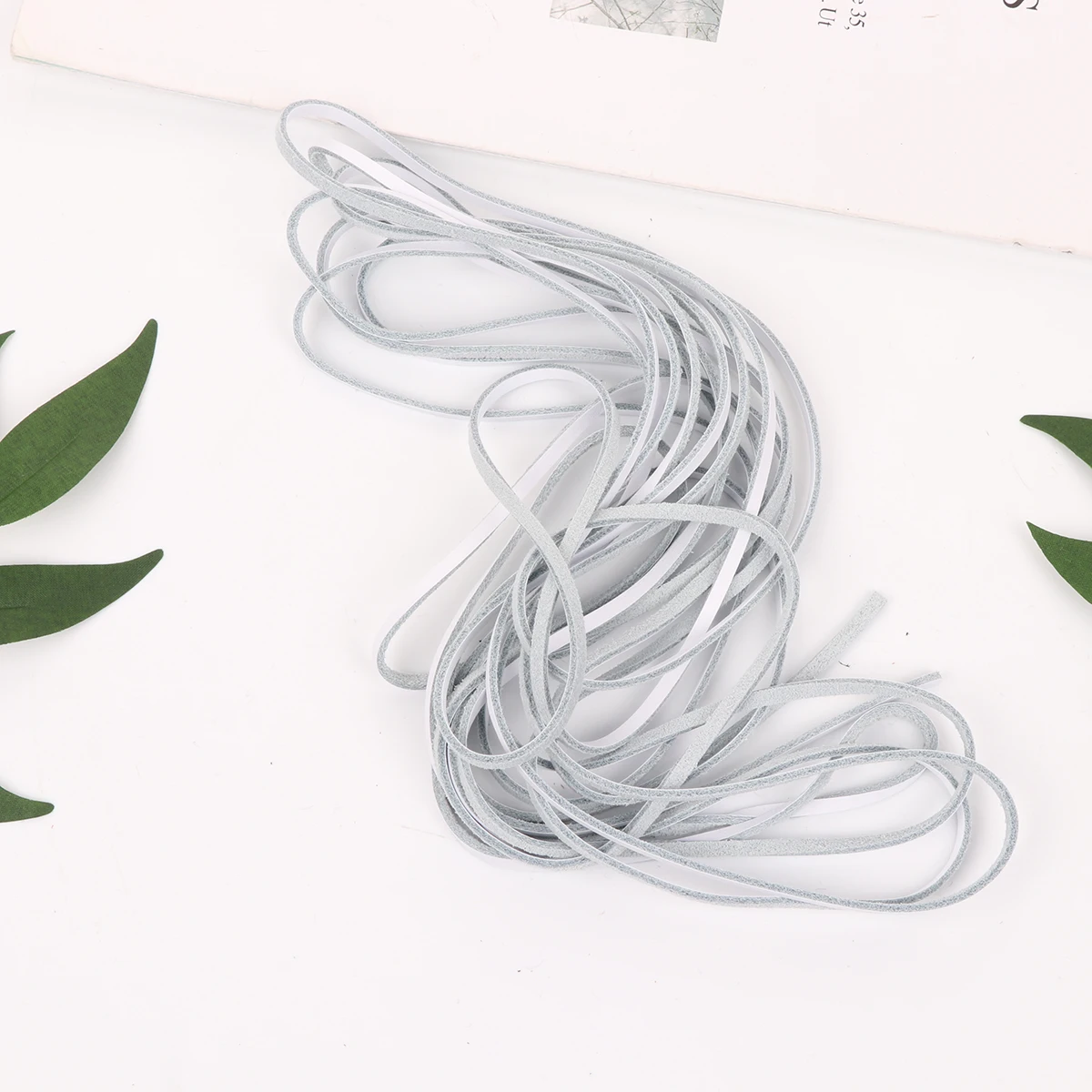 

5M Flat Cord Cowhide Rope Jewelry Making Supplies Craft Projects Bracelet Necklace Macrame