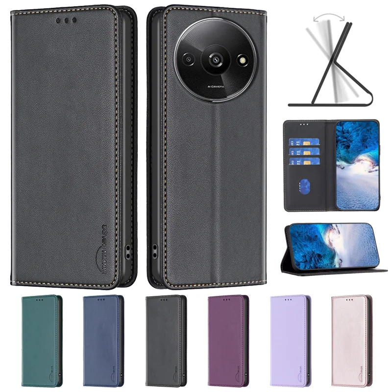 For Xiaomi Redmi A3 Case Magnetic Flip Phone Case on For Fundas Xiomi Redmi A3 Leather Card Cover RedmiA3 A 3 A2 A1 Plus Coque