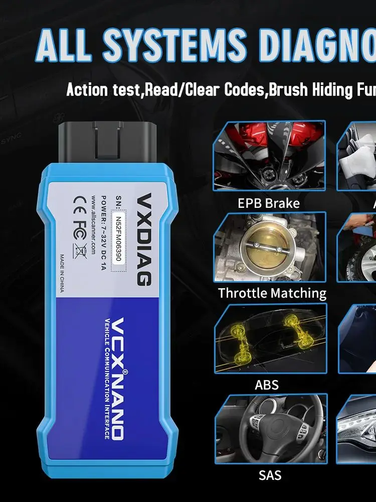 Vxdiag Vcx Nano Nx600 Voor Gm Wifi J2534 Programmering Ecu Codering Actieve Test Code Lezer Obd2 Diagnostiek Alle Systeem Scan Voor Opel - afbeelding 2