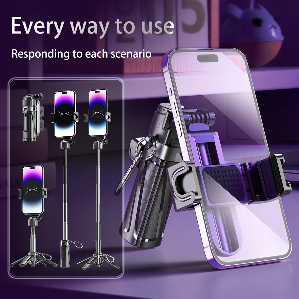 هاتف Selfie Stick Mini P25، هاتف محمول للسفر، تصوير محمول، مضاد للاهتزاز، قابل للسحب، حامل هاتف ثلاثي القوائم خفيف الوزن