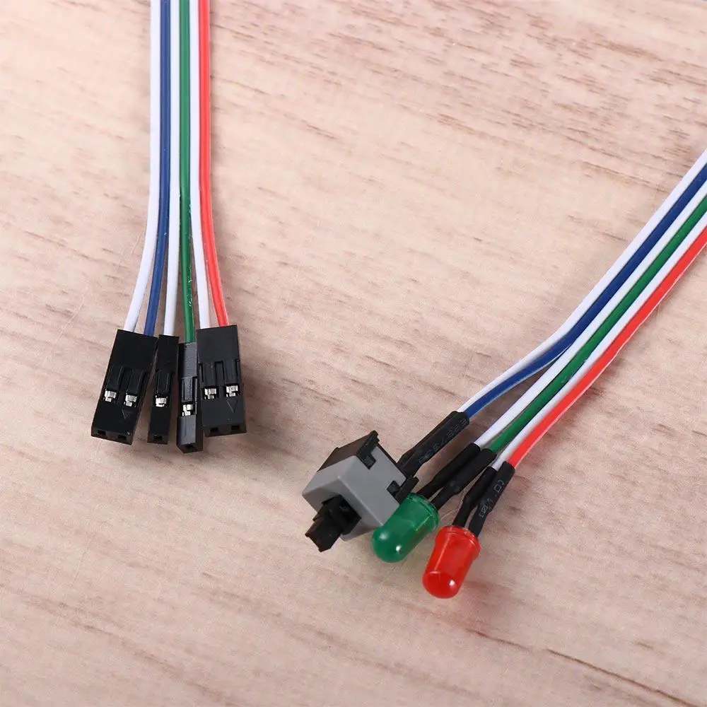 68CM Slim ATX PC Computer Motherboard Power Cable Original On/Off/Reset with LED Light PC Power Reset Switch Push Button Switch