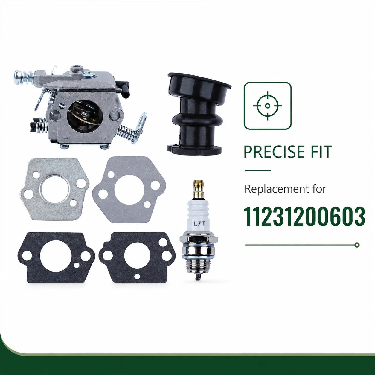 Carburetor Tune Up Kit Intake Manifold Boot Gasket Spark Plug For Stihl MS250 MS230 MS210 021 023 025 Zama C1Q-S11E Replacement