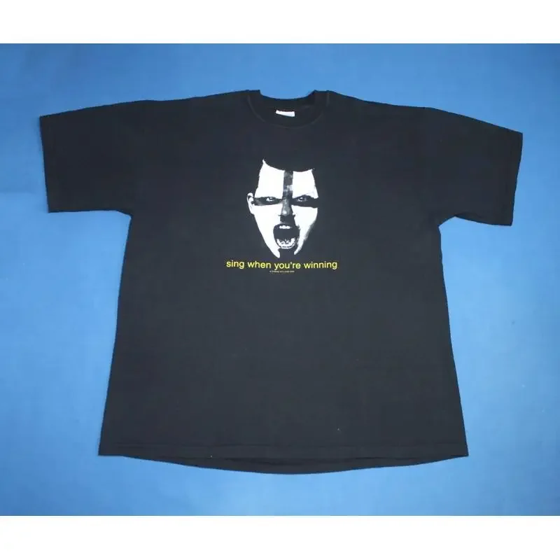 Y2K Vintage 2000 Robbie Williams T-Shirt When You're Winning Britpop Men's XL