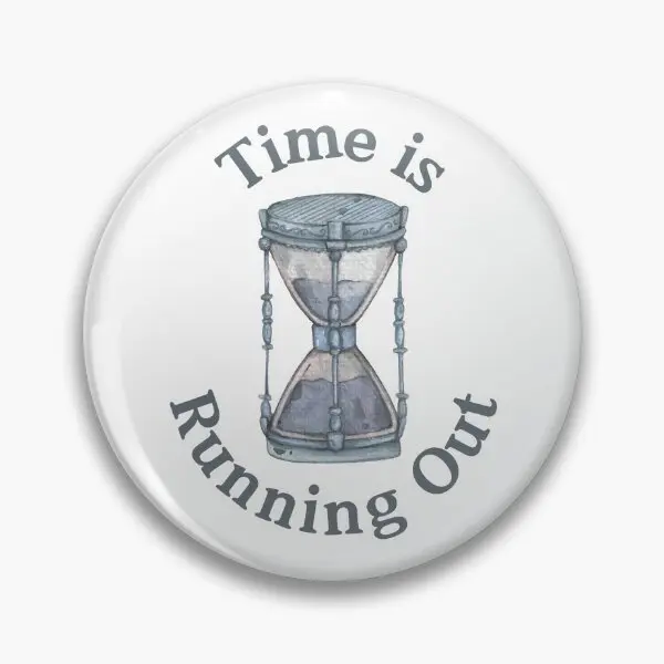 

Time Is Running Out Soft Button Pin Lover Decor Creative Cute Cartoon Fashion Collar Lapel Pin Gift Funny Clothes Badge Women