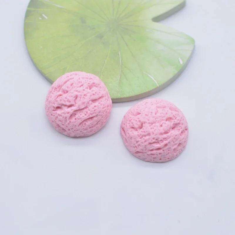 20Pcs 10mm Ice Cream Ball Resin Simulation Food Home Decor Brooch Refrigerator Magnet DIY Crafts Phone Case Accessories