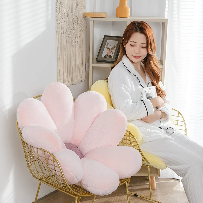 Cor macia fofo flor lance travesseiro recheado lifelike margarida flores brinquedo de pelúcia planta casa decoração almofada cadeira esteira para crianças menina
